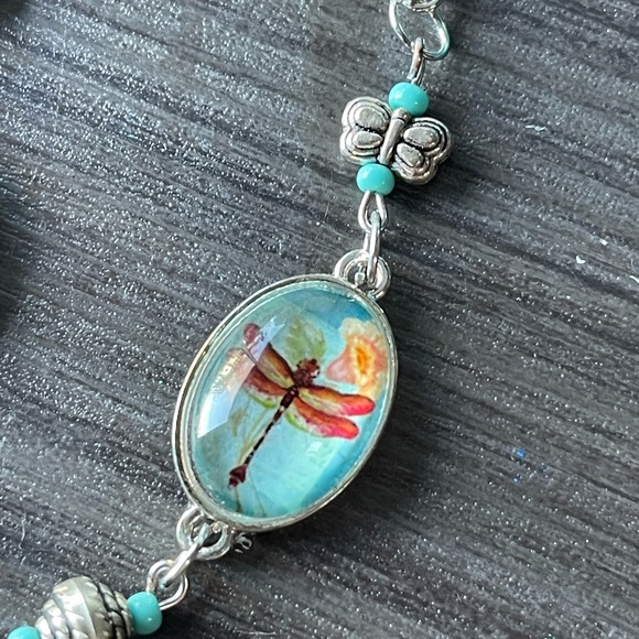 Glass Dragonfly earrings - Picture 2 of 2
